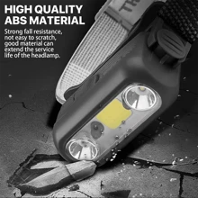 NetHong LED Motion Sensor Headlamp Night Fishing Head Light Waterproof USB Charging RLM - Multicolor - View 8