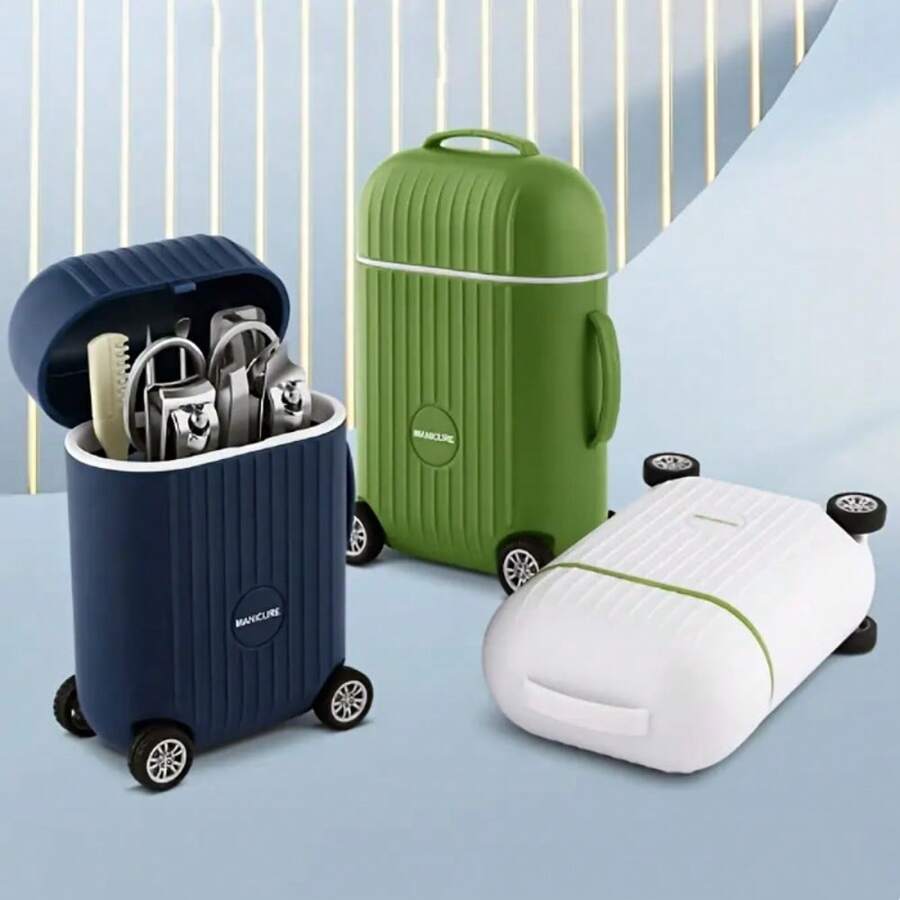 8pcs Modern Nail Clipper Set - Stainless Steel Nail Tools, Including File, Tweezers, Ear Spoons, Stratum Corneum Pusher, Double Headed Acne Extractor - Odorless, Portable Nail Kit Suitable For Travel And Gift Collection Boxes.