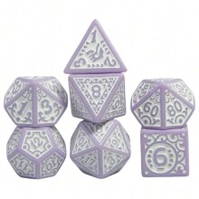 7pcs Polyhedron Digital Dice Set Engraved With Textures Pattern Dice D4-D20 For D&D Game And Funny Entertainment Board Games