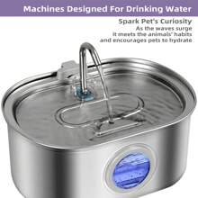 Cat Water Fountain Stainless Steel 3.2L/108oz Capacity, Automatic Pet Water Dispenser With Quiet Pump, And Dishwasher Safe Design For Cats, Dogs