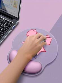 1Pc Customized Mouse Pad With Wrist Rest Support For Women And Men, Non-Slip Rubber Computer Mousepad,Thickened, Soft, Great For Office And Entertainment, Also Used As Desk & Wrist Pad, Back To School Back To School