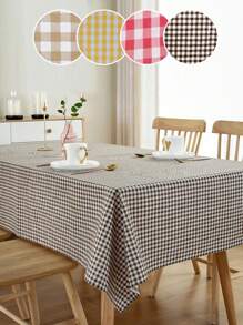 1 件轻质、透气、可重复使用的格子桌布，适用于餐厅、客厅、野餐、家庭日常使用、派对、春夏季