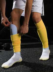 1 Pair Youth Sports Leg Sleeves, Children's Football Leg Warmers, Sports Knee Pads Anti-Friction Leg Warmers, Suitable For Children Aged 10-16 For Outdoor Activities - Multicolor - View 7