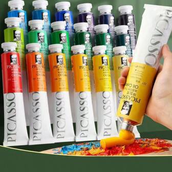 170ml/5.75oz Phoenix Picasso Oil Painting Pigment Aluminum Tube Art Painting Creation Art Professional Pigment(Packaging Styles Randomly Sent),Back To School,School Supplies