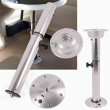 Table Pedestal Telescopic Furniture Leg For RV Caravan Boat Height Adjustable - Silver - View 9