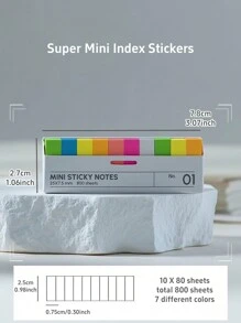 Giấy ghi chú siêu nhỏ, dễ dán, có thể xóa bằng bút dạ, màu sắc nhẹ nhàng, thích hợp cho sổ tay, nhật ký, sổ kế hoạch, lý tưởng cho đồ dùng học tập và đồ dùng tựu trường. - Nhiều màu - Xem 2