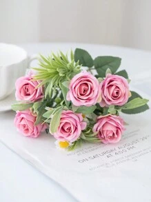 1PC/2PCS 人造花-玫瑰、丝绸玫瑰、假植物、家居、餐厅、客厅、户外花园装饰、插花艺术、摄影道具、秋季、春季、花瓶、花墙、花环、新娘花束、婚礼装饰、DIY 花环材料、生日派对装饰材料、家居装饰配件、情人节、新年礼物 - 彩色 - 查看 8