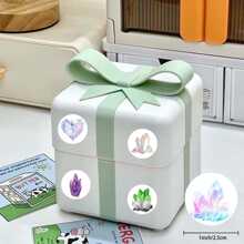 500 pièces/rouleau d'autocollants en cristal personnalisés amusants et tendance, 8 motifs différents, cadeau de décoration, autocollants pour le scrapbooking DIY, l'emballage, les cartes d'invitation