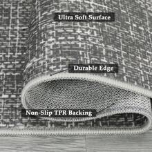 Modern Abstract Runner Rug Washable Area Rug Hallway Solid Rug Stain Resistant Non-Slip Low Pile Non-Shedding Rug For Living Room Bedroom Office