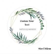 100 PCS Custom Multiple Use Round Stickers, Printed Favor Stickers, Personalized Stickers For Wedding Party, Anniversary - Pattern 1 - View 10