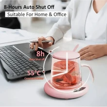 USB Powered Coffee Cup Warmer With Button Control, 20W ABS Constant Temperature Heater, Auto Shut Off, Suitable For Office/Home/Travel, Great For Birthday/Holiday Gift, For Outdoor, Camping