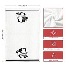 1 pièce Linge à vaisselle, torchon, serviette de main, serviette de bain personnalisée et personnalisée, délicate et douce, sans peluche, lavable en machine, facile à nettoyer, convenant pour le printemps, l'été, Noël, la Saint-Valentin, un excellent cadeau pour la famille et les amis