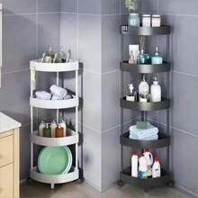Bathroom Movable Triangle Shelf Organizer, Bathroom Floor Standing Multi-Tier Storage Rack, Kitchen Corner Storage Rack Home Bathroom Decor Bathroom Organizer