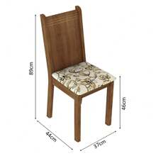 Kit 6 Sillas De Comedor 4290 Madesa Marron Lirio Beige Estructura De La Silla Marrón - Marrón - Ver 3