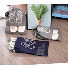 5pcs/Set Shoe Storage Bag With Thickened Non-Woven Fabric Strap Mouth Large Capacity Travel Waterproof Shoe Bag Moistureproof