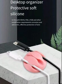 3pcs Simple 3-Slot Charge Cable Clip, Desktop Wire Winder, Self Adhesive USB Cable Holder, Mouse Cable Organizer Art Supplies Color Random Hair, Tools For Men