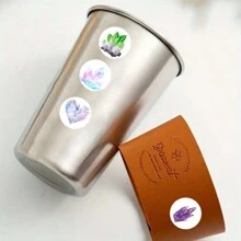 500 pièces/rouleau d'autocollants en cristal personnalisés amusants et tendance, 8 motifs différents, cadeau de décoration, autocollants pour le scrapbooking DIY, l'emballage, les cartes d'invitation