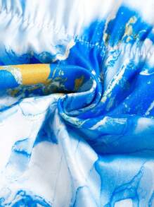 3pcs Baby Girls' Simple Elegant Casual Marble Print Romper