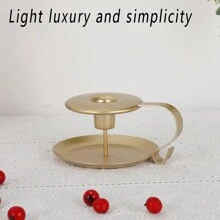 Vintage Rustic Small Iron Candle Holder, Tea Cup Shaped, Suitable For Aromatherapy Candle, Wedding Decor, Living Room And Bedroom, Luxury Decoration