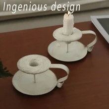 Vintage Rustic Small Iron Candle Holder, Tea Cup Shaped, Suitable For Aromatherapy Candle, Wedding Decor, Living Room And Bedroom, Luxury Decoration