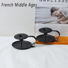 Vintage Rustic Small Iron Candle Holder, Tea Cup Shaped, Suitable For Aromatherapy Candle, Wedding Decor, Living Room And Bedroom, Luxury Decoration