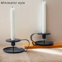 Vintage Rustic Small Iron Candle Holder, Tea Cup Shaped, Suitable For Aromatherapy Candle, Wedding Decor, Living Room And Bedroom, Luxury Decoration
