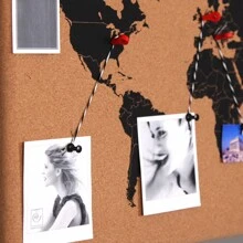 RIMEMO Cork Board World Map With Push Pins And Screws, Bulletin Board With World Map - Cork - View 7