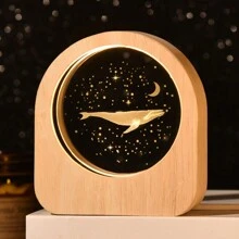 3D Engraved Crystal Ball Lamp, Starry Sky & Solar System Desk Display, Personalized Gift For Friends And Family Back To School - Brown - View 10