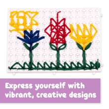 DIY Braided Drawing Board With Colorful Ropes, Educational Craft Set For Fine Motor Skills & Handwork, Random Color Threading Pen Included