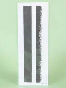 1Pc Line Stripe Tijdelijke Tatoeages Waterdicht Zweetbestendig Blijft 1-2 Weken Realistisch Kruidensap Anti-Wrijving Niet-Reflecterend Nep Zwarte Nep Tatoeages Voor Vrouwen En Mannen Tatoeagestickers Voor Arm, Borst, Been, Buik, Taille Modernistische Lichaamskunst