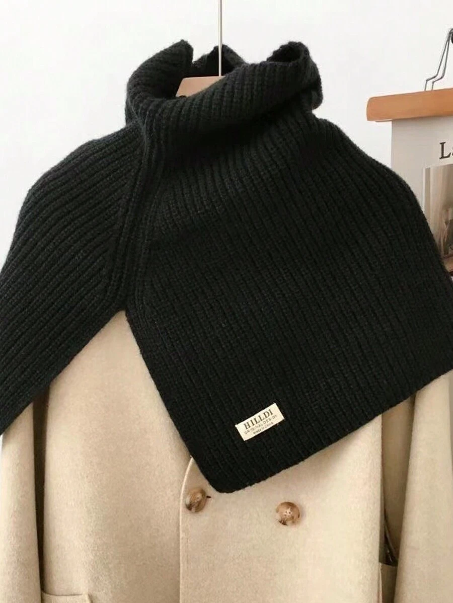 1 buah Syal Rajut Model Pullover dengan Belahan, Warna Polos: Syal luar yang hangat, serta tahan dingin dan cocok untuk aktivitas luar ruangan. Cocok untuk perjalanan sehari-hari dan penggunaan di rumah sebagai aksesori.