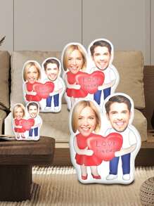 1 件定制情侣照片抱枕，个性化配偶肖像 DIY 柔软毛绒双面印花靠垫，永恒的爱情人节/结婚周年纪念礼物多功能、装饰精美、时尚、时尚、柔软、可爱、现代、可爱、有趣、有趣独特、个性化、定制婴儿玩具、幼儿玩具、学龄前玩具、儿童玩具，适合他/她、家人、朋友、儿童，适合周年纪念、生日、乔迁、沙发/床、卧室/客厅 - 白色 - 查看 2