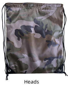 1 Bolsa de camuflaje, Mochila de camuflaje, Bolsa de cuerdas de camuflaje, Mochila de cuerdas de camuflaje, Bolsa ligera de camuflaje para viajes, deportes y gimnasio (13*17 pulgadas)