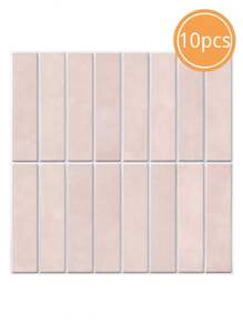 1pc/10pcs Matte Self Adhesive Wall Tiles, 3D Peel And Stick Tile Stickers For Bathroom, 3D Wall Panels Indoor, Kitchen Decor, Modern Wall Decor - Multicolor - View 13