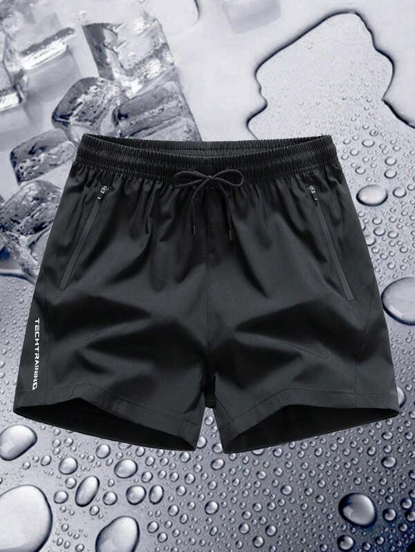 Pantaloncini sportivi estivi, con vita elastica, traspiranti, per ragazzi pre-adolescenti per attività all'aperto