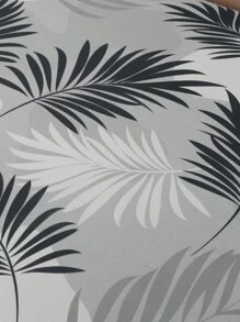 1 件树叶印花无扶手沙发/床罩，弹性涤纶针织沙发套，四季使用