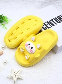 1 Pair Fashion Cartoon Soft Slippers, Cute Baby Kids Summer Indoor Outdoor Anti-Slip Thick Sole Sandals