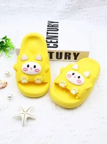 1 Pair Fashion Cartoon Soft Slippers, Cute Baby Kids Summer Indoor Outdoor Anti-Slip Thick Sole Sandals