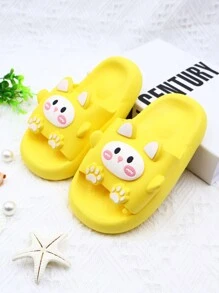 1 Pair Fashion Cartoon Soft Slippers, Cute Baby Kids Summer Indoor Outdoor Anti-Slip Thick Sole Sandals