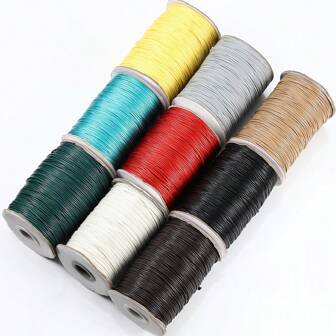 10m/Rouleau de fil coloré ciré, corde de fil pour la fabrication de bijoux, fournitures de collier et de bracelet DIY