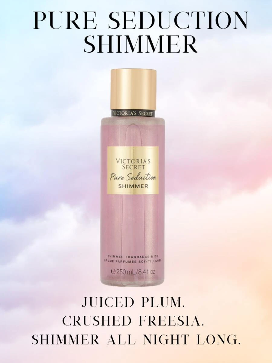 Victoria's Secret Victoria's Secret VS Body Mist Fine Fragrances Pink Perfume Starlit Love Spell - Pure Seduction Shimmer MỚI - Xem 1