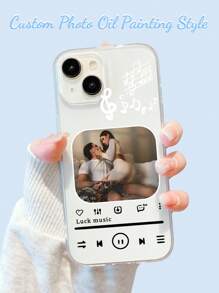 Custom Photo Phone Case, Record Design Custom Phone, DIY Phone Case, Unique Design Phone Case, Couples Phone Case, Phone Case Gift, Customized IPhone Phone Case, Customized Galaxy Phone Case - Clear - View 5
