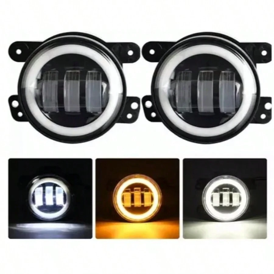 1 Par de 4 pulgadas de luz antiniebla soporte de montaje de luces de automóviles,2 Faros Antiniebla Led De 4 Pulgadas Para,Bombilla de faro. - Negro - Ver 1