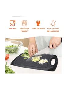 Juego de 3 tablas de cortar, oferta del - Negro - Ver 6