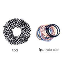 Set de 13 bucăți de ciocanele de păr în carouri, legături de păr elastice, culori amestecate alb-negru, benzi de păr în carouri în stil minimalist european și american, frânghii de păr din tul plasă, accesorii de păr pentru fete și femei, legături drăguțe de păr, benzi de păr, pompon, păr Decoratiuni de stil, Decoratiuni de par pentru festivaluri, Cadouri