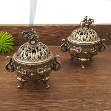 1pc Elephant Incense Burner, Metal Animal Elephant & Bird Shaped Incense Holder, Suitable For Spa, Yoga & Meditation, Home Decor & Unique Gift Idea, Incense Stand, Room Decor, Creative Incense Plate