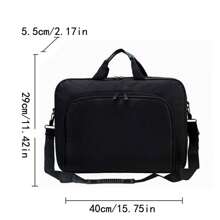 15.6 Inch Computer Bags Laptop PC Shoulder Bag Carrying Soft Notebook Case Cover - Black - View 2