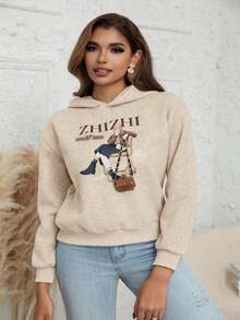 New Girls Loose Warm Crew Neck Hoodie