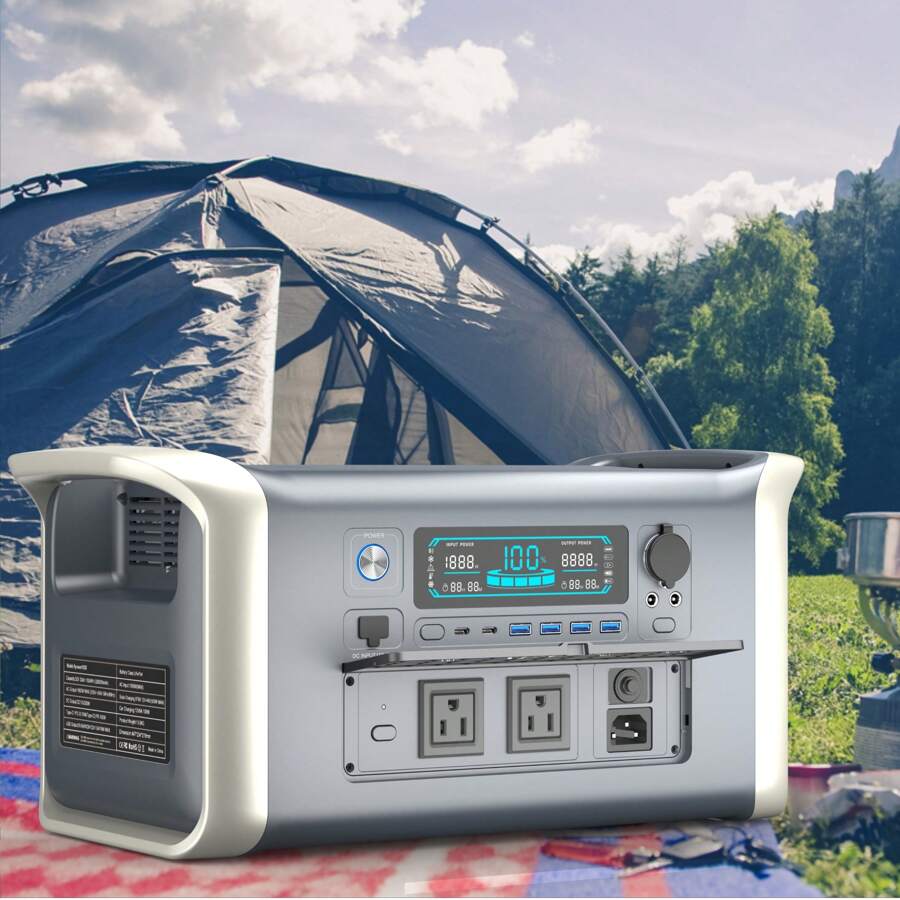 UAPOW Portable Power Station 1600W - 1024Wh LiFePO4 Battery Solar Generator Fast Charge For Outdoor Camping RV Home Backup Power Suitable For Outdoor Play, Gifts For Family, Friends, Birthday, Christmas, Winter, New Year