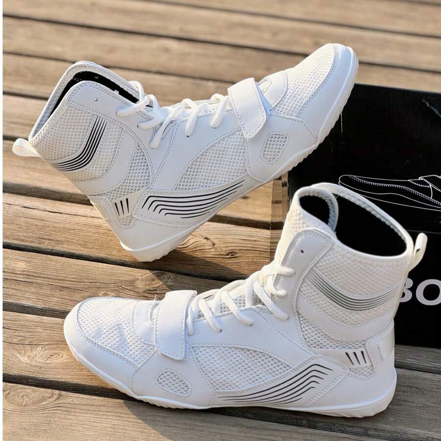 Scarpe Da Wrestling Uomo E Giovani - Leggere, Traspiranti, Con Suola In Gomma E Supporto Caviglia